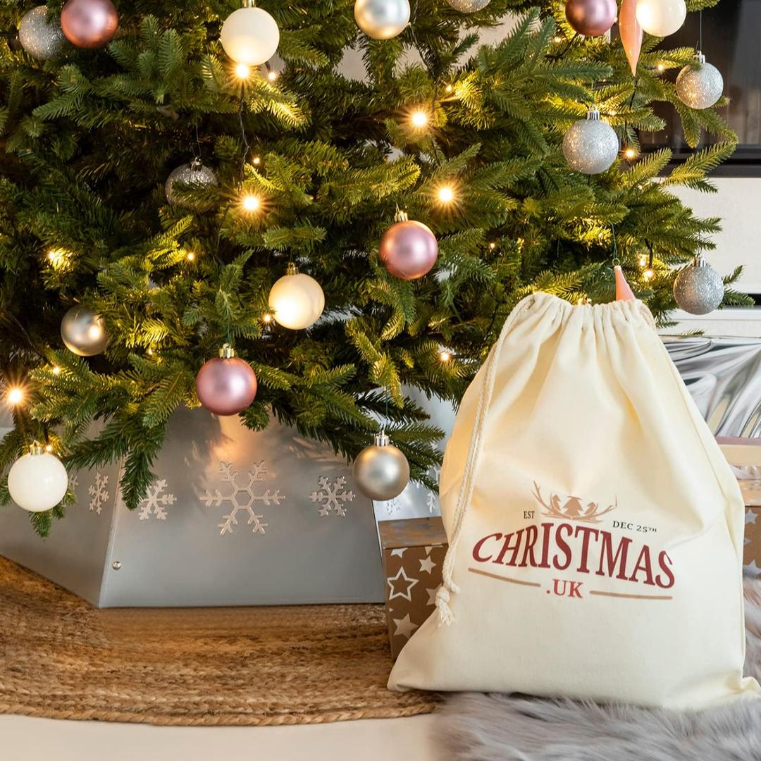 Silver Collar for Christmas Tree : Christmas Tree Collar Silver Metal