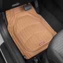 Motor Trend FlexTough Floor Mats for Cars, Beige Deep Dish All-Weather Mats, Waterproof Trim-To Fit Automotive Floor Mats for Cars Trucks SUV, Universal Floor Liner Car Accessories