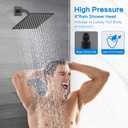 Shower Faucet Compatible with Moen Trim Kit, 8" High Pressure Rain Showerhead, Shower Handle& Tub Spout, (Valve& Catridge Not Inclued), Matte Black