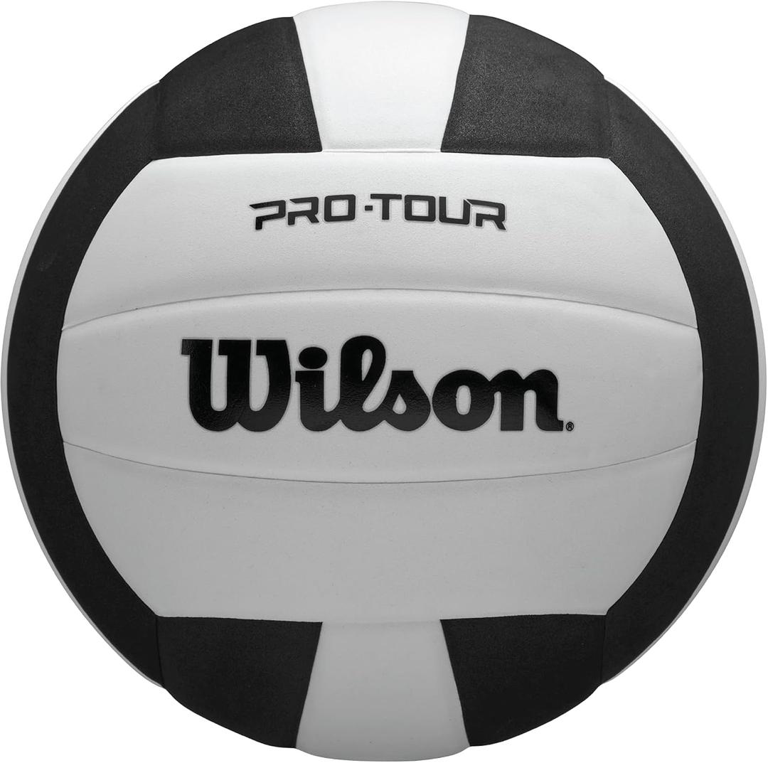 WILSON Pro Tour Indoor Volleyball - Black/ White, Official Size