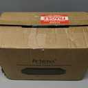 Artena Ceramic 8.25 Inch Rectangle Salad Plates Set of 4 - Deep Plates for Appetizer, Dessert, Dinner, Sushi, Snack, Pasta, Serving - Microwave Safe with Embossed Rim Design (Damask Floral)