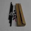 Alskarhem Black Curtain Rods for Windows 30 to 45 Inch, 5/8 Inch Small Curtain Rod Set With Brackets