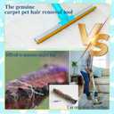 Pet Hair Remover for Carpets with 3 Lengths Adjustable Handle (23-54") - Stand-Up Tool to Remove Matted Dog & Cat Hair from Deep Pile Rugs, Stairs, Under Furniture