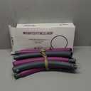 FEECCO Weighted Fitness Hoop, 8 Detachable Sections for Weight Loss, Purple 5LB
