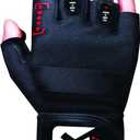 skott Evo 2 Weightlifting Gloves with Integrated Wrist Wrap Support-Double Stitching for Extra Durability-Get Ripped with The Best Body Building Fitness and Exercise Accessories (Medium, Black)