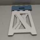 Foldable Bath Shower Safety Chair Seat Blue, Foldable and Anti-Slip Bench Bathtub Stool for Elderly or Seniors (Foldable ShowerChair 15.7" H Blue Seat Size 12.4" x 8.3)