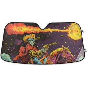 Car Sun Shade Windshield Reflective for Ultimate Dashboard Protection Foldable Car Interior Accessories for Sun HeatSkull