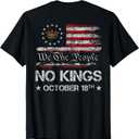 No Kings October 18 Shirt Men Women No Kings Day (ON Back) T-Shirt Small