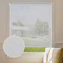 Persilux Solar Roller Shades Light Filtering Roller Blinds for Windows Shades (35" W x 72" H, Grey) Flame Retardant, Semi Sheer Shades for Windows, Home, Office, Easy to Install