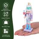 PRETYZOOM 4pcs Christmas Nutcracker Ornaments, 5 Inch Wooden Nutcracker Hanging Pendants, Holiday Soldiers Keepsake, Christmas Party Decoration