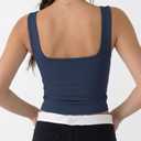 AURUZA Womens Going Out Tank Tops Sweetheart Neck Double Lined Crop Top Backless Sleeveless Y2K Party Top for Date Night Concert Summer Outfits (Blue, S)