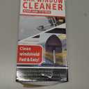 Windshield Cleaning Tool, Car Window Cleaner with Extendable Long Handle and 4 Washable Reusable Microfiber Pads, Auto Interior Exterior Glass Wiper Cleaning Kit Universal for Office and Home (Blue)