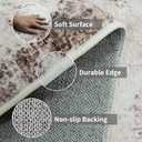 2x5 Washable Runner Rug for Hallway: Non Slip Entryway Runners Rugs Easy-to-Clean - Soft Living Room Bedroom Carpet - Thin Low Pile Floor Mat - Pinkish Beige Brown