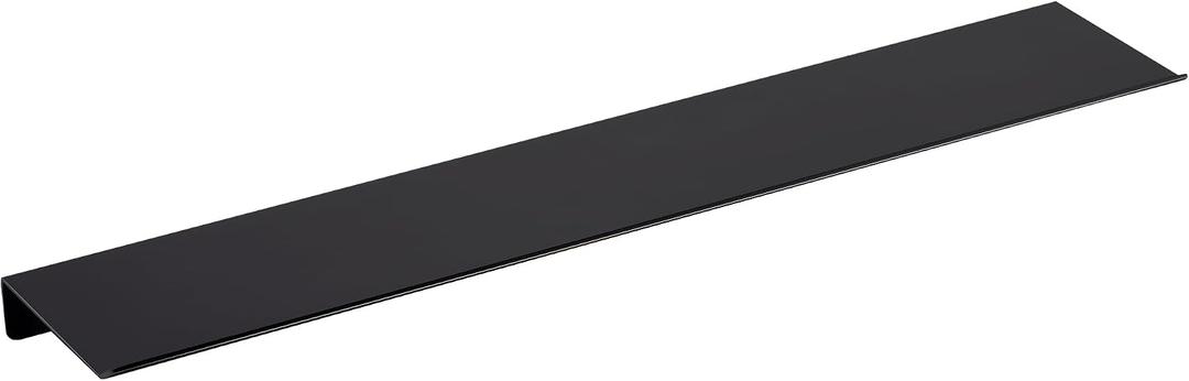 LANC 20" Long Floating Shelf for Wall Storage, Matte Black Bathroom Shelf on Wall Mounted, Stainless Steel Display Hanging Shelves for Bathroom/Living Room/Shower/Books Caddy, A7283MB-L5
