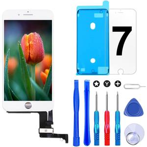 Brinonac Screen Replacement for iPhone 7 4.7 inch LCD Digitizer Touch Screen LCD Replacement Screen Frame Assembly Full Set with Tools and Screen Protector (White)