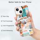 Aesthetics Jesus God Collage Phone Case Compatible with iPhone 13, Jesus Quotes Collage Trendy Cool Teen Girl Boy Unique Soft TPU Bumper Protective Cover Case for iPhone 13