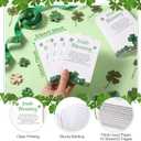 Eaasty 25 Sets St. Patrick's Day Gifts Four Leaf Clover Ballpoint Pens Irish Blessing Notebooks Saint Patricks Day Green Party Favors for Coworkers Staff Teacher Team Office Supplies