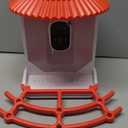 LPDISPLAY Red Attraction Bird Feeder with Camera, AI Identify Bird Species, Camera Bird Feeders for Outside with Solar Pannel, Motion Detection & Built-in Microphone & APP Notification Bird Watcher