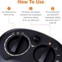 Amazon Basics Oscillating Ceramic Space Heater, Portable Indoor Heating Solution, With Overheat and Tip-Over Protection, Thermostat, 1500W, 7.52"D x 6.34"W x 9.45"H, Black