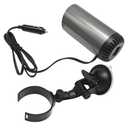 Black 12V 150W Car Heater and Specialised Suction Cup Mount, Rapid-Heating Vehicle Heater, Convenient Car Cooling Fan, Suitable for Cars, SUVs, Taxis, Lorries