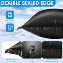 Capoda 3 Pcs Pool Pillows for Above Ground Pools 4 x 4 ft Winter Pillow Ultra Thick & Cold-Resistant 0.2 mm PVC Air Pillow for Winterizing Rope Included (Square,Black)