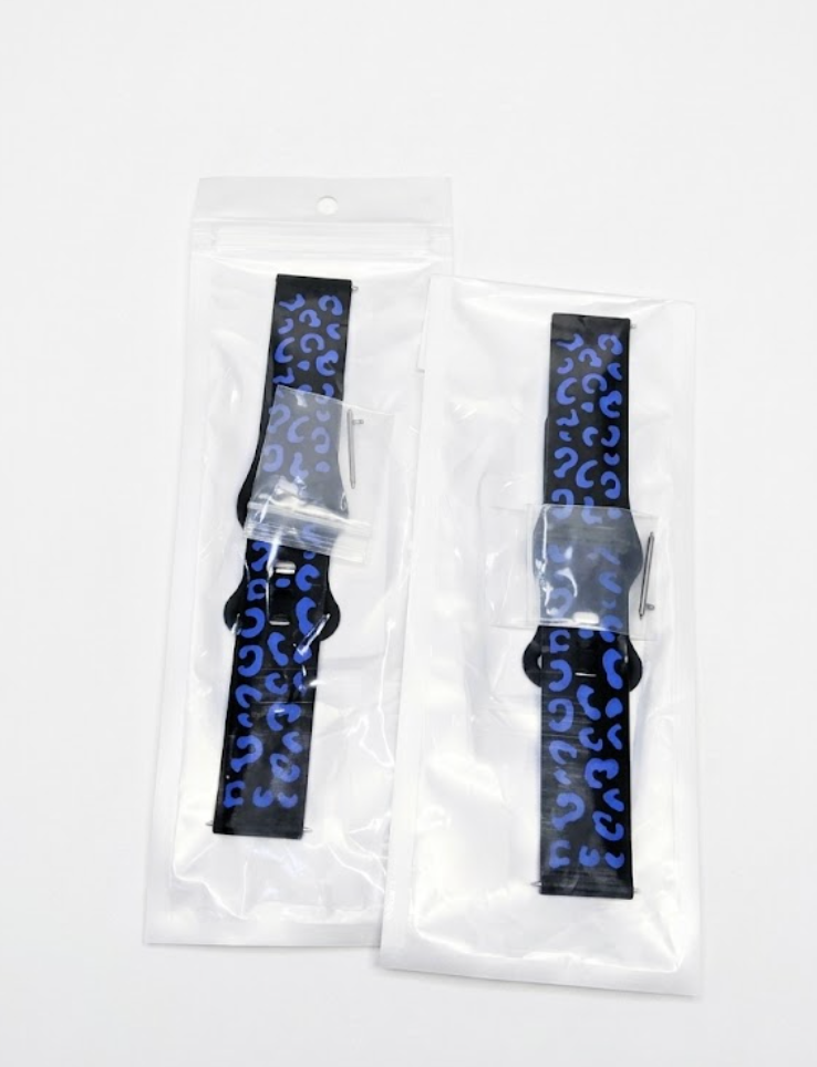 Getino Leopard Engraved Bands Compatible with Samsung Galaxy Watch 7 6 5 4 Band 40mm 44mm Band, Samsung Watch 6 Classic 43mm 47mm, Galaxy 5 Pro 45mm, 4 Classic 42mm 46mm, 20mm Watch Strap for Women 2 Pack