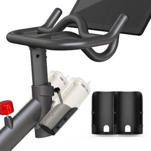 Larger Water Bottle Holder for Peloton Bike, Large Capacity Bike Cup Holder Replacement, Pack of 2 (NOT Compatible with Peloton Bike+) - Grey