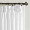 Topfinel Beige White Pinch Pleated Linen Curtains 63 Inch Length 2 Panels for Bedroom Living Room Textured Semi Sheer Window Curtain Boho Neutral Back Tab Pinch Pleat Drape with Hooks 63 Inches Long