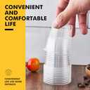500 Pack 3 oz Plastic Cups, Bathroom Cups Disposable 3 oz, 3 Ounce Small Water CupsClear Mouthwash Cup for Tasting, Drinking and Party