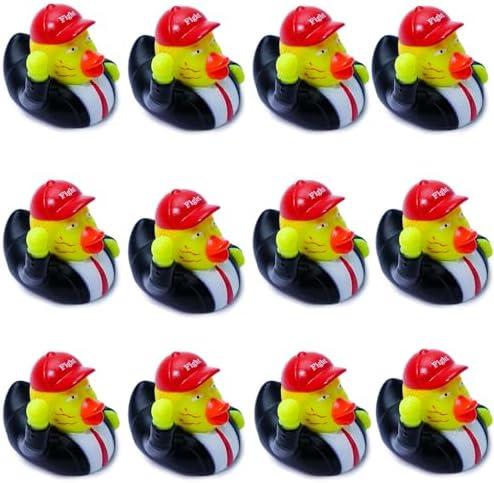 Rubber Ducks - 2025 Funny Squeaky 2.3 Inch Rubber Ducks for Baby Bath, Jeep Ducking, Kids Gifts, and Party Favors - Pack of 12