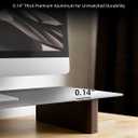 Aluminum Monitor Stand Riser with Wooden Legs, 31.5" Wide