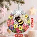Christmas Ornaments: Stained Glass Ornament, Christmas Tree Ornament, Hanging Ornaments for Home Decor & Xmas Tree Decorations  Exquisite Holiday Decor, Gifts & Holiday Present - Bee