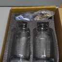 Molimoli - Premium Olive Oil Dispenser Bottles for Kitchen with Pourer - Oil and Vinegar Dispenser Set, Glass Dispenser for Kitchen, Dispenser Bottle of 350ml - Set of 2 (Gold)