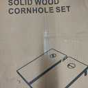 Cornhole Boards Set Regulation Size - 4'x2' Premium Solid Wood Corn Hole Toss Game with 8 Bean Bags