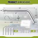 10 Pack Replacement 5th Wheel Pins & Clips, 1/2-inch Diameter Galvanized Pin and Clips for Wheel Hitch Rail Gooseneck Hitches