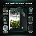 MARS HYDRO 4x2x5 Advanced Grow Tent, 48"x24"x60" High Reflective Mylar 1680D for Hydroponics Indoor Plant Growing, with Observation Window,Floor Tray and Smooth Zipper for TSL2000/SP3000