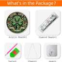 VODAPYC Saint Patrick's Day Diamond Art Hanging Kits for Adults, DIY Special Shaped Partial Diamonds Art Window Cling Pendant Ornament for Home Decor (Good Lucky)