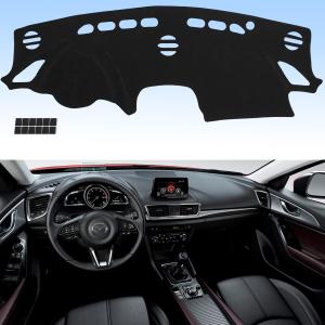 Dashboard Cover Flannel Dash Mat Custom Compatible with 2014 2015 2016 2017 2018 Mazda 3, Anti-Glare, Anti-Reflection, No Peculiar Smell