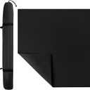 32.6"x32.6" Rubber Anti-Slip Playmat Mahjong Mat for Mahjong, Board Games, Dominoes, Tile Games Tabletop Cover Poker Mat Roll-up Game Mat with Carrying Bag(Black)