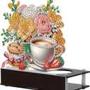 Diamond Art Painting Kit Candle Holders, Afternoon Tea Special Shape Decorative Tabletop Countertop Candle Holders, Wedding, Birthday, Gathering, Holiday Party Decorations