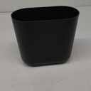 iDesign Small Slim Plastic Bathroom Trash Can, Garbage Can for Bedroom, Office, Desk, Dorm, Black