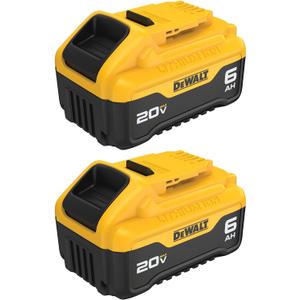 DEWALT 20V MAX 6 Ah Lithium Ion Battery 2-Pack (DCB206-2)