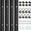 4ft Aluminum L-Track Rail, 4Pcs L Track Tie Down System for Truck