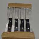 WSTHOF Gourmet 4-Piece Steak Knife Set, Black
