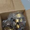 Gold Measuring Cups and Spoons Set with Fragrant Wood Handles, Premium Stainless Steel Measuring Spoons and Measuring Cups Set, For Cooking and Baking in the Kitchen (8 Piece)