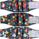 wegreeco Small Dog Diapers Male,Reusable Belly Bands for Male Dogs,Washable Doggie Puppy Diapers Wraps,Medium Large Size(5 Pack Large)