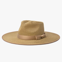 FLUFFY SENSE. Unisex Wide Brim Sun Hat Straw Panama Rancher Fedora Hat for Men Beach Hat for Women