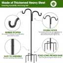 Shepherd Hook for Outdoor, 76" Heavy Duty Bird Feeder Pole with 5 Prong Base, Adjustable Height Bird Feeder Stand Ideal for Hanging Bird Feeders, Plant, and Garden Decorations