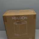 Mbillion Bathroom garbage Can with Lid Slim Stainless Steel Small Bathroom Garbage Can 10 Liter, 2.6 Gallon Soft Close, Step Pedal, Slim Wastebasket for Toilet, Office, Bedroom, White