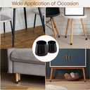 16Pcs Black Chair Leg Floor Protectors for Hardwood Floors Silicone Chair Leg Covers Caps Thickened Felt Pads Furniture Feet Bottom Protectors Anti Scratch Reduce Noise (Black XL Fit 1.46"-1.77")